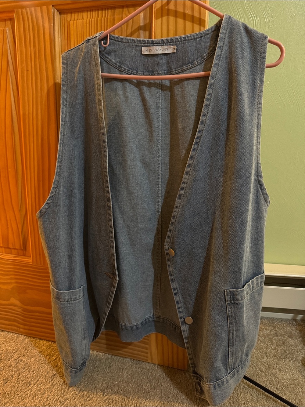 Women’s Oversized Blue Jean Vest